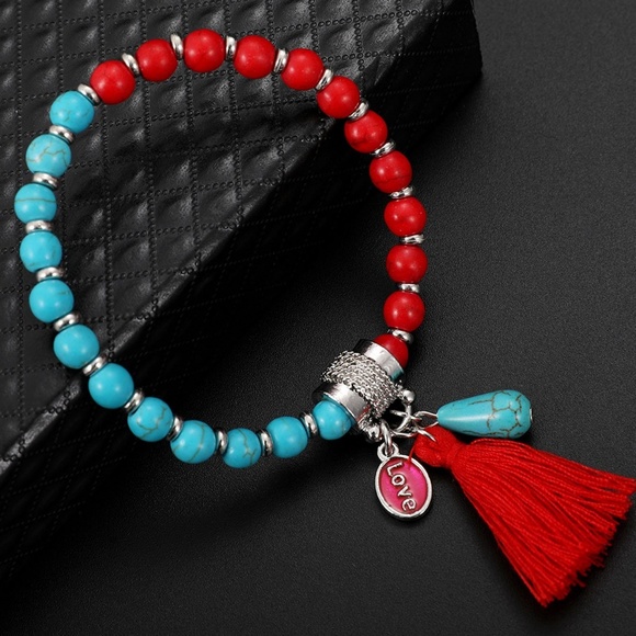 Jewelry - Multicolor Beaded Bracelet With Tassel